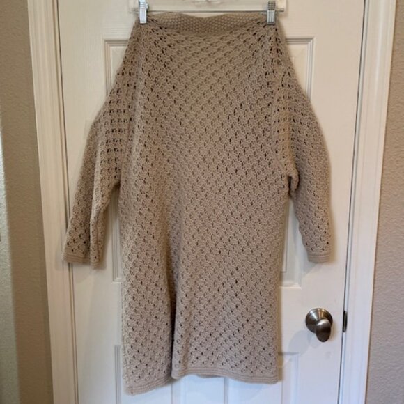 JJill open khaki crochet cardigan; Women sz. L; very good condition - Picture 2 of 2